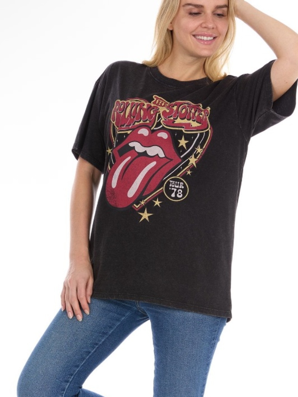The Rolling Stones Black Logo Graphic Tee Size 2X
